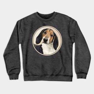 Treeing Walker Coonhound Painting - Original Art Crewneck Sweatshirt